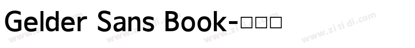 Gelder Sans Book字体转换